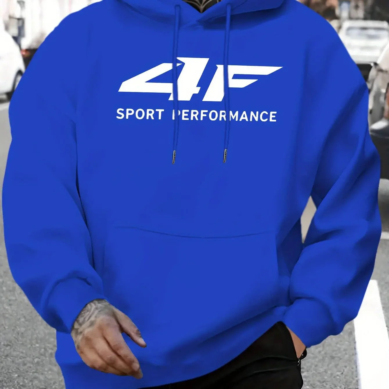 Sudadera Hombre Otoño Invierno 4F - Hoodie Urbano Estampado Casual