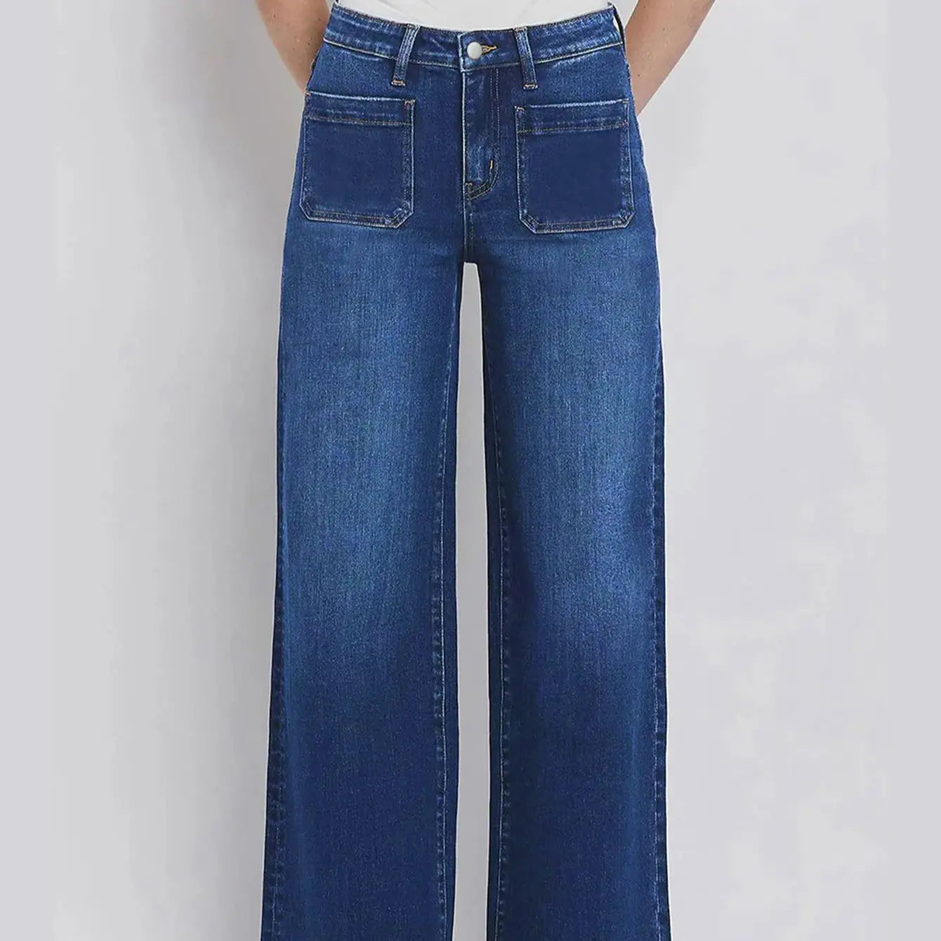 Jeans Mujer Pierna Ancha Cintura Alta - Pantalón Denim Verano 2025
