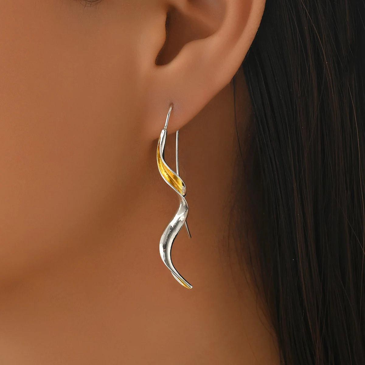 Pendientes Largos Geométricos Minimalistas - Colgante Boda Retro Mujer