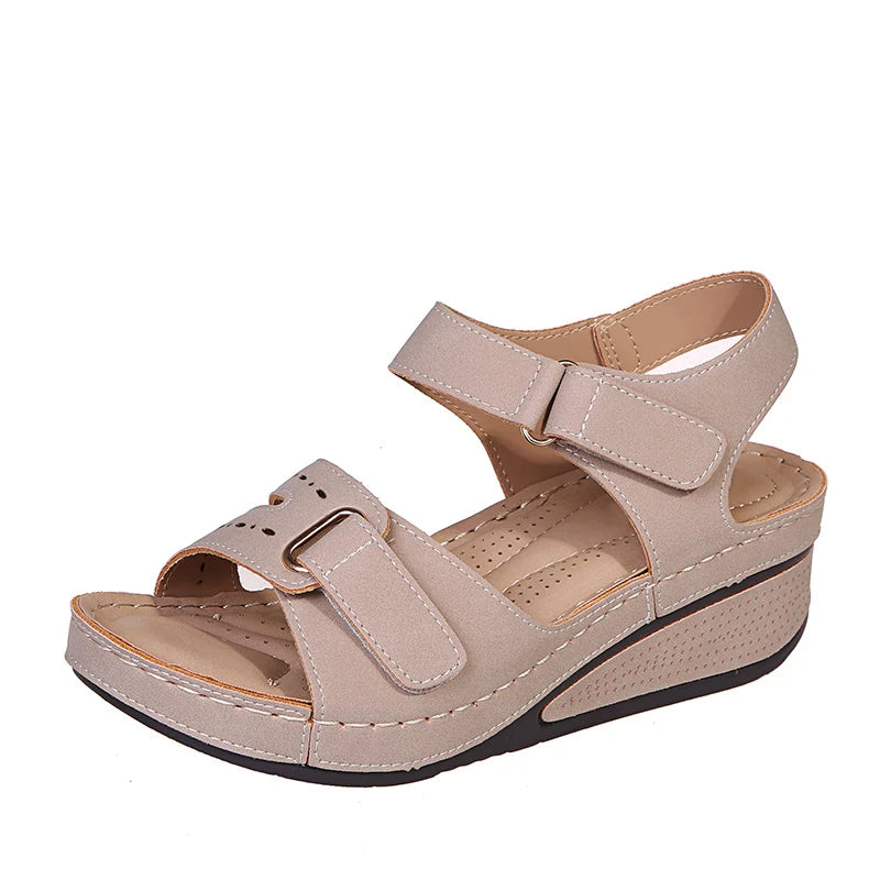 Sandalias Cuña Mujer Verano - Zapatos Plataforma Suela Suave Elegantes Tendencia