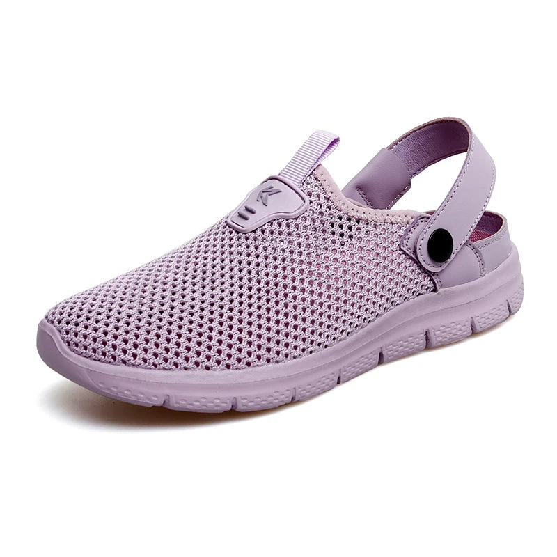 Sandalias Playa Mujer Transpirables - Zuecos Jardín Aqua Trekking Talla Grande