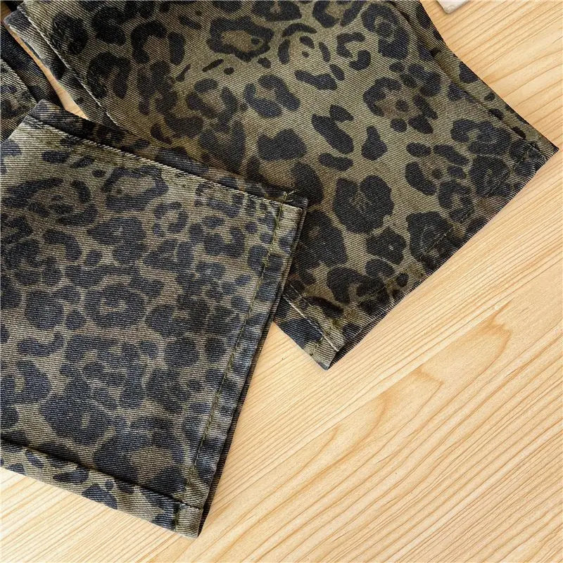 Vaqueros Mujer Leopardo Retro - Jeans Pierna Recta Estampado Animal