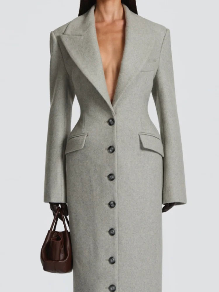 Abrigo Largo Mujer Elegante - Chaqueta Maxi Invierno 2025