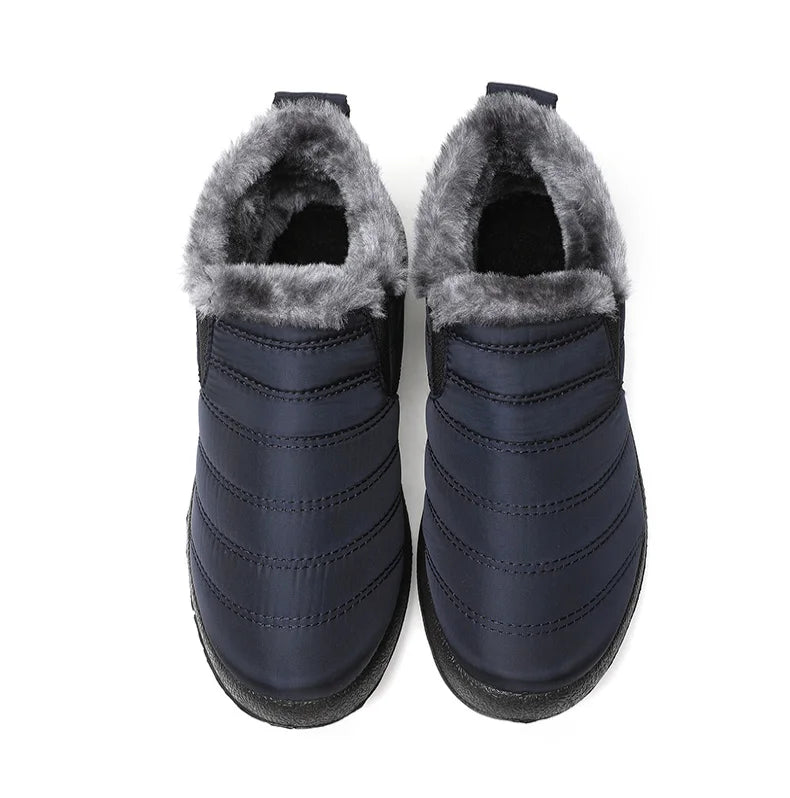 Botas Hombre Invierno 2025 - Botines Nieve Cálidos Forro Pelo Slip On