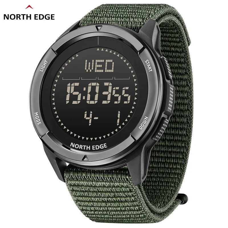 Reloj Digital NORTH EDGE ALPS para Hombre - Deportivo Multifunción LED Resistente al Agua