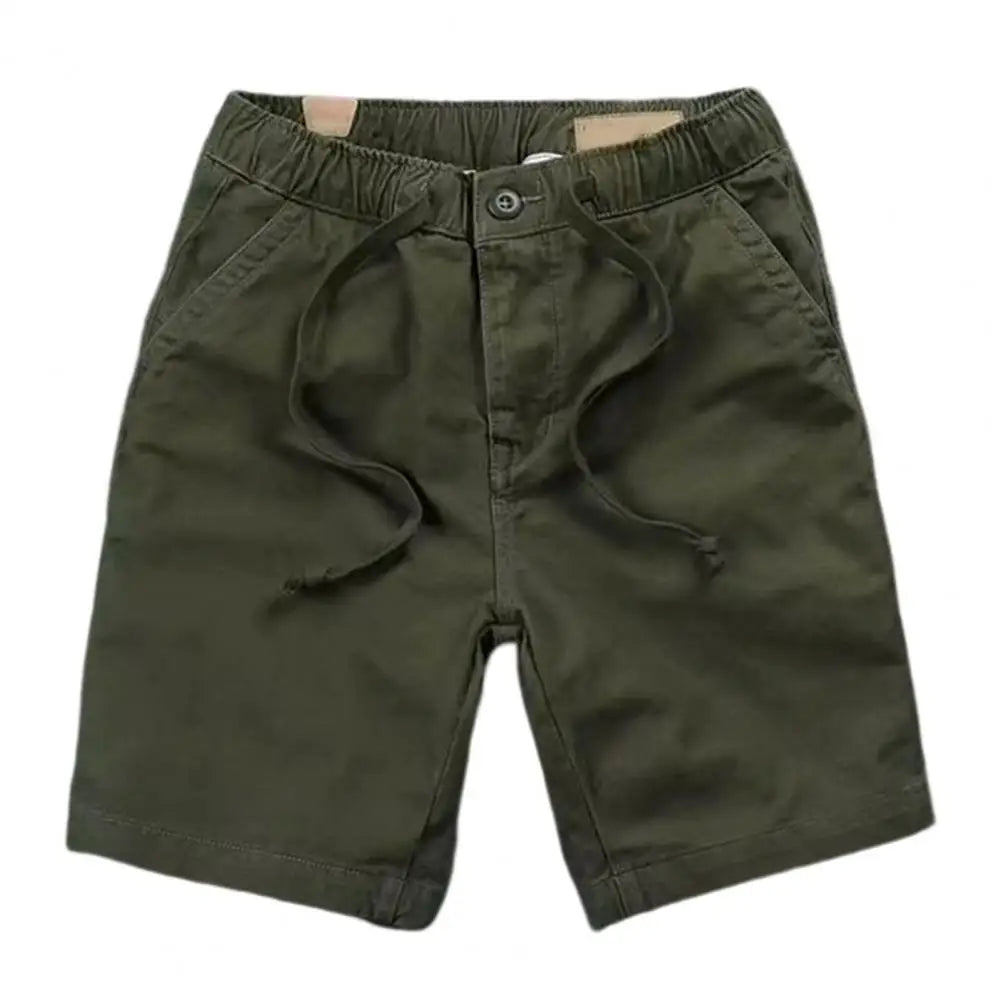 Shorts Hombre Algodón Verano - Bermudas Casuales Cintura Elástica Cordón