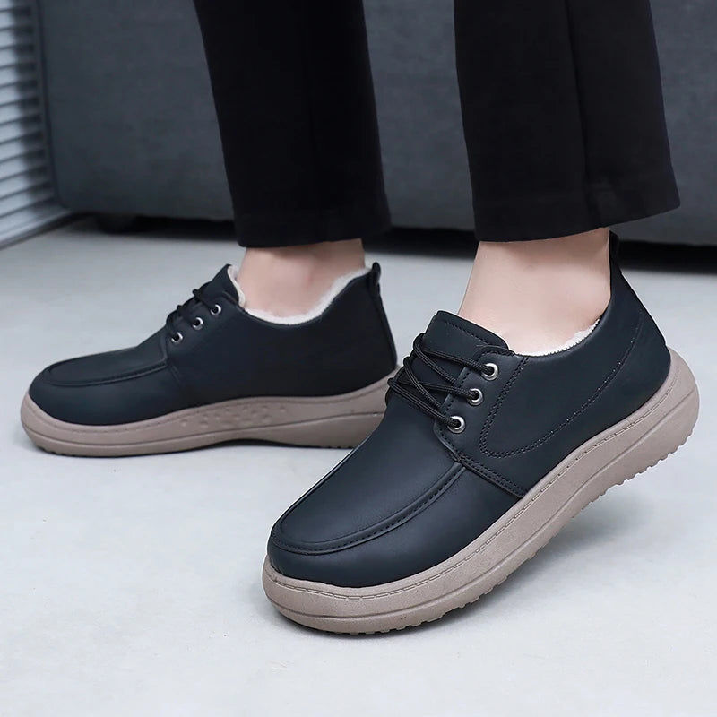 Zapatos Hombre Casual Algodón 2025 - Invierno Fashion Versátiles Cálidos Cómodos Antideslizantes Resistentes