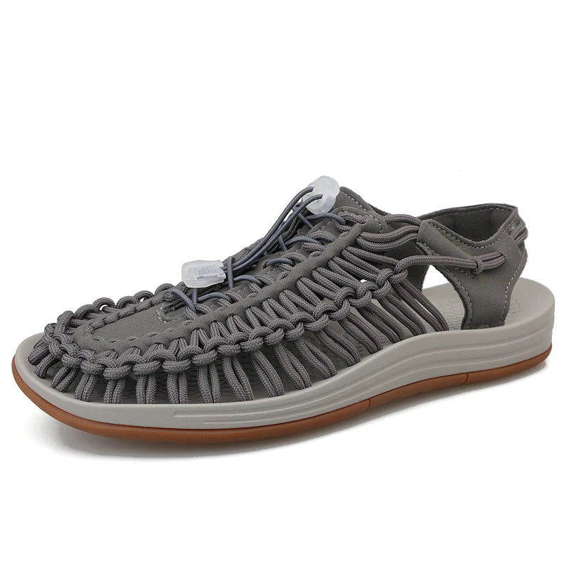 Sandalias Hombre Verano Tejidas - Outdoor Transpirables Slip-On Tallas Grandes