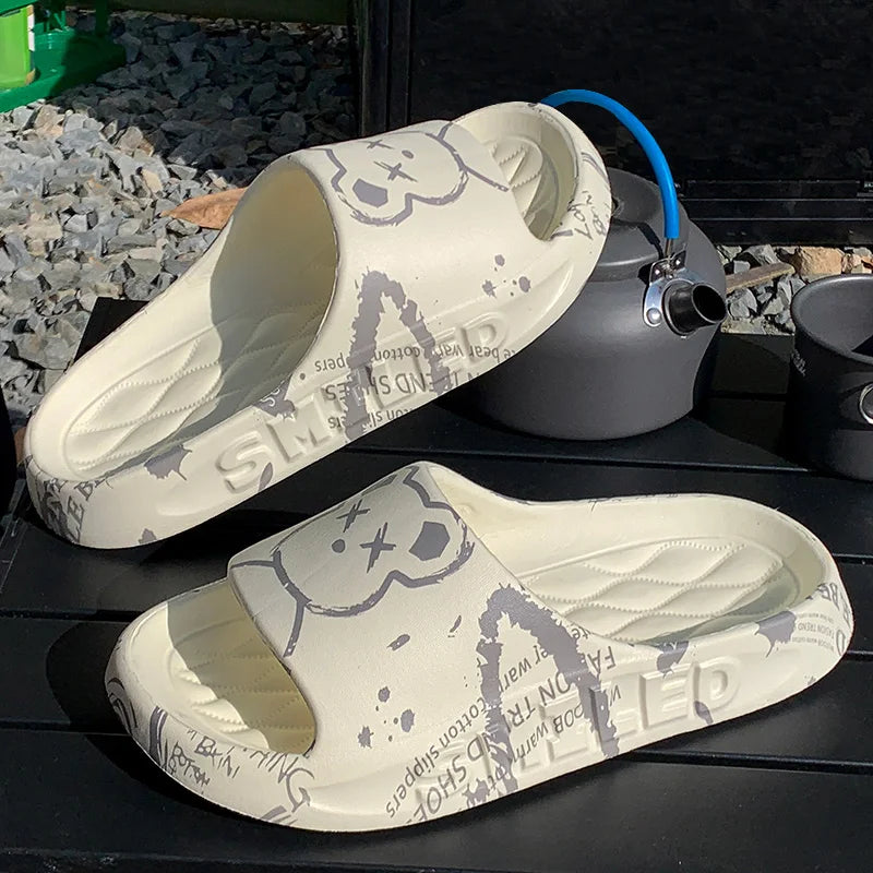 Chanclas Hombre Baño Verano - Pantuflas Interior Exterior Antideslizantes