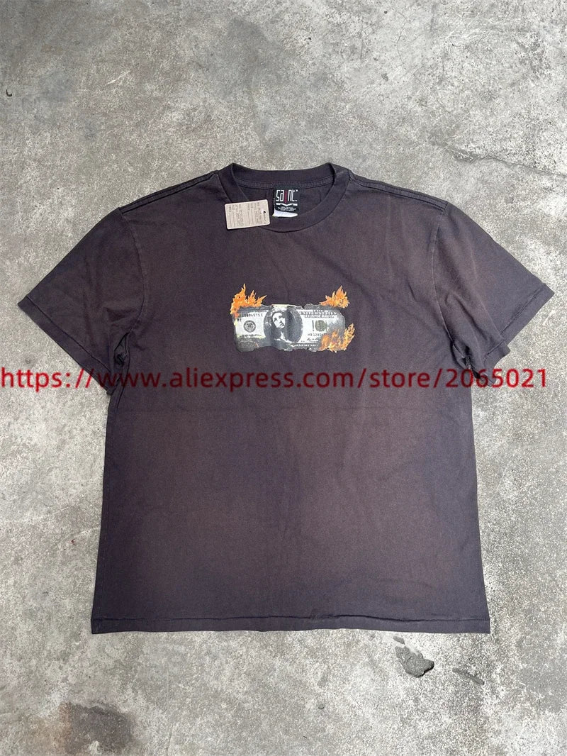 Camiseta Graffiti Saint Retro - Hombre Mujer Vintage Washed