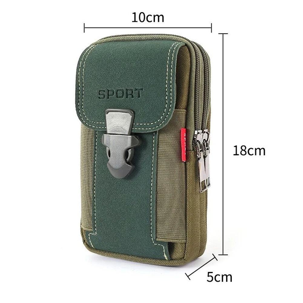Bolsa Cinturón Móvil Hombre Táctica - Funda Teléfono Molle Riñonera Pequeña Tarjetero