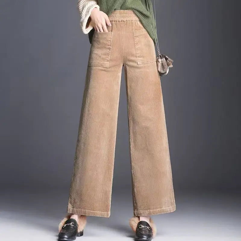 Pantalón Pana Pierna Ancha Mujer - Pantalón Palazzo Otoño 2019
