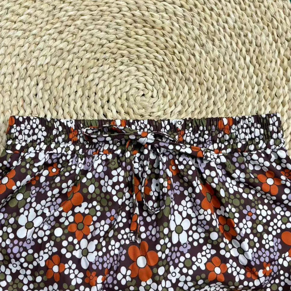 Falda Bohemia Mujer Estampada 2025 - Falda Cintura Elástica Bolsillos Larga