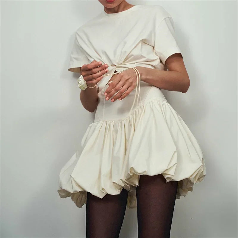 Falda Y2K Mujer Bubble Mini - Falda Globo Cintura Alta Fiesta 2000s