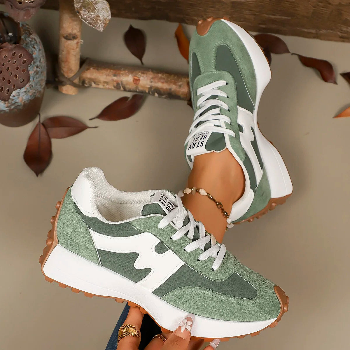 Sneakers Plataforma Mujer 2025 - Zapatillas Primavera Otoño Ligeras Transpirables