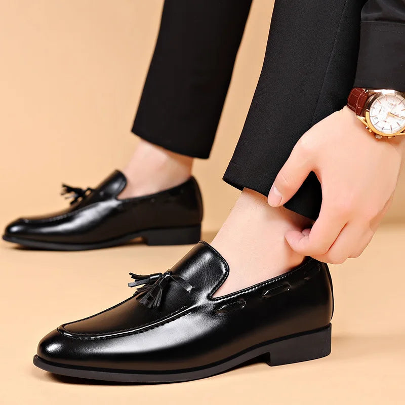 Zapatos Hombre Vestir Cuero PU - Elegantes Business Formal Casual Slip On Boda Tallas Grandes