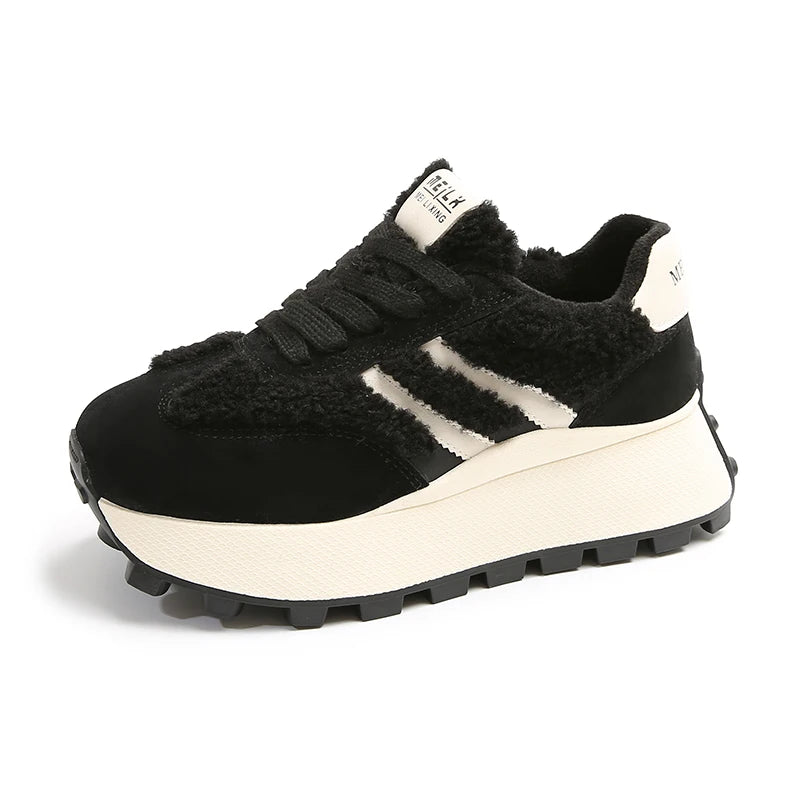 Zapatillas Mujer Invierno Deportivas - Suela Gruesa Cálidas Casual