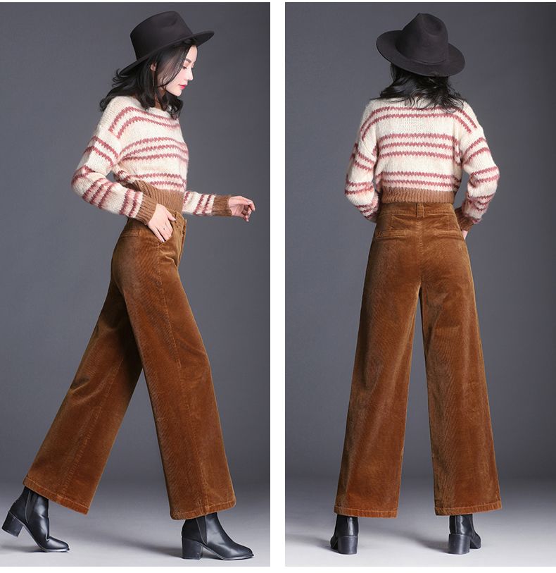 Pantalón Pana Pierna Ancha Mujer - Pantalón Palazzo Otoño 2019