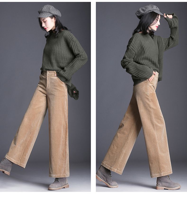 Pantalón Pana Pierna Ancha Mujer - Pantalón Palazzo Otoño 2019