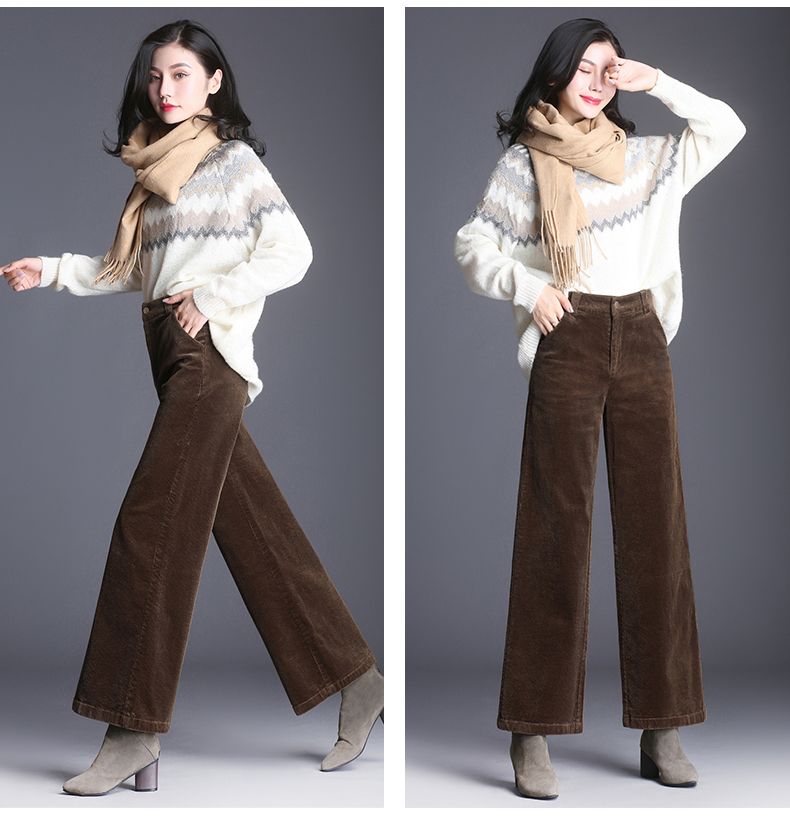 Pantalón Pana Pierna Ancha Mujer - Pantalón Palazzo Otoño 2019