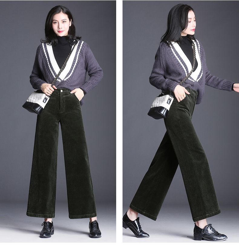 Pantalón Pana Pierna Ancha Mujer - Pantalón Palazzo Otoño 2019