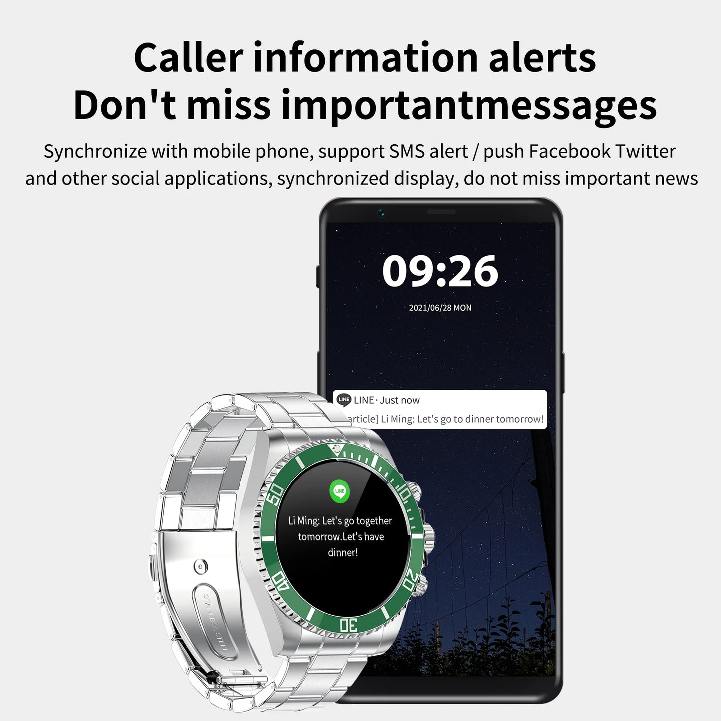 Smartwatch AW12 Luxury 2024 - Acero High-End Android iOS Réplica Military