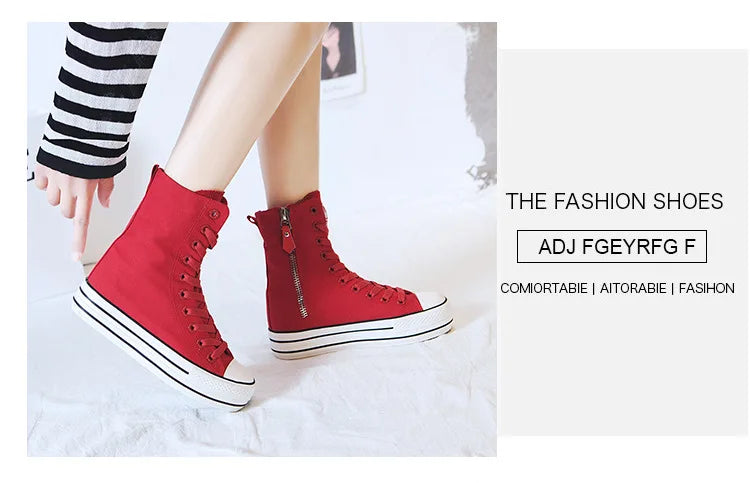 Zapatos Canvas Mujer Casual - Zapatillas Walking Planas Vulcanizadas Clásicas