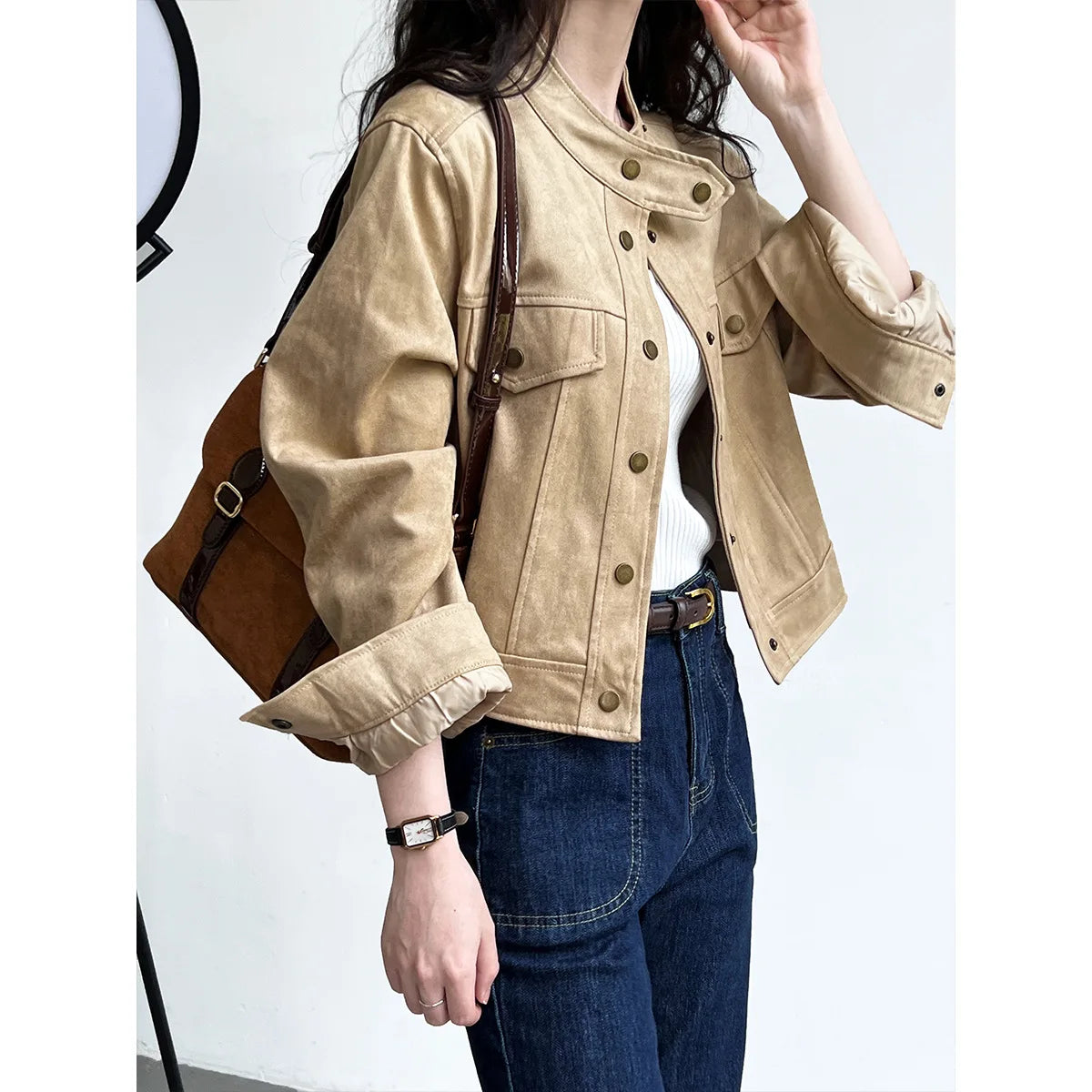 Chaqueta Mujer Otoño 2025 - Cazadora Casual Estilo Motociclista