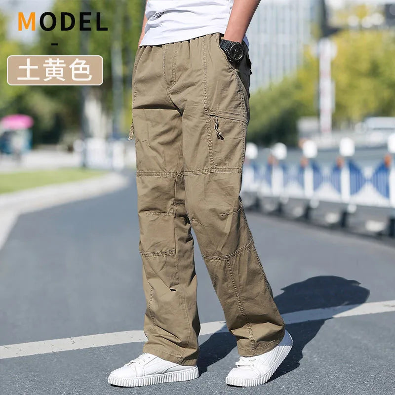Pantalones Cargo Hombre Verano Primavera - Algodón Trabajo Talla Grande 6XL