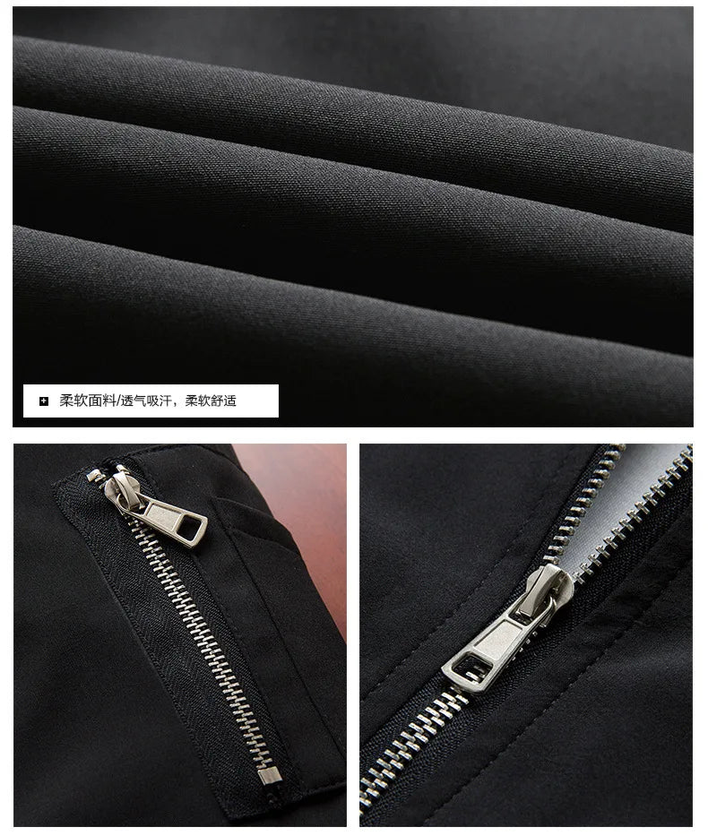 Chaqueta Bomber Hombre Slim Baseball - Cortavientos Cremallera Manga Larga