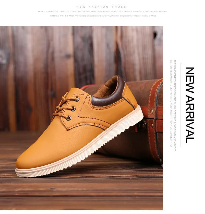 Zapatos Oxford Hombre Cuero Verano 2023 - Casual Planos Cómodos Transpirables Cordones