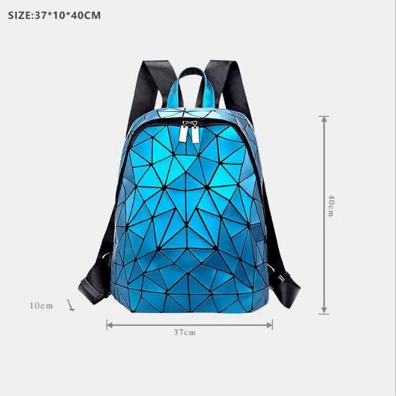 Mochila Mujer Fashion - Bolso Escolar Geométrico Viaje Para Mujer
