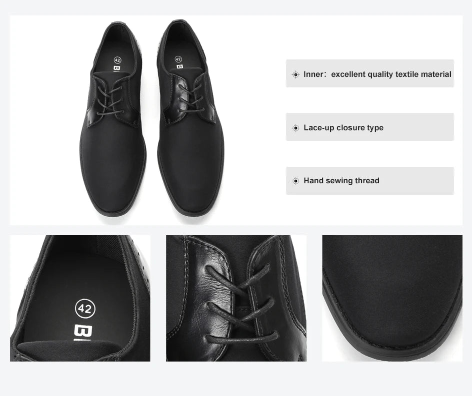 Zapatos Vestir Hombre BHKH Cordones - Casual Negro Business Trabajo Oficina Social