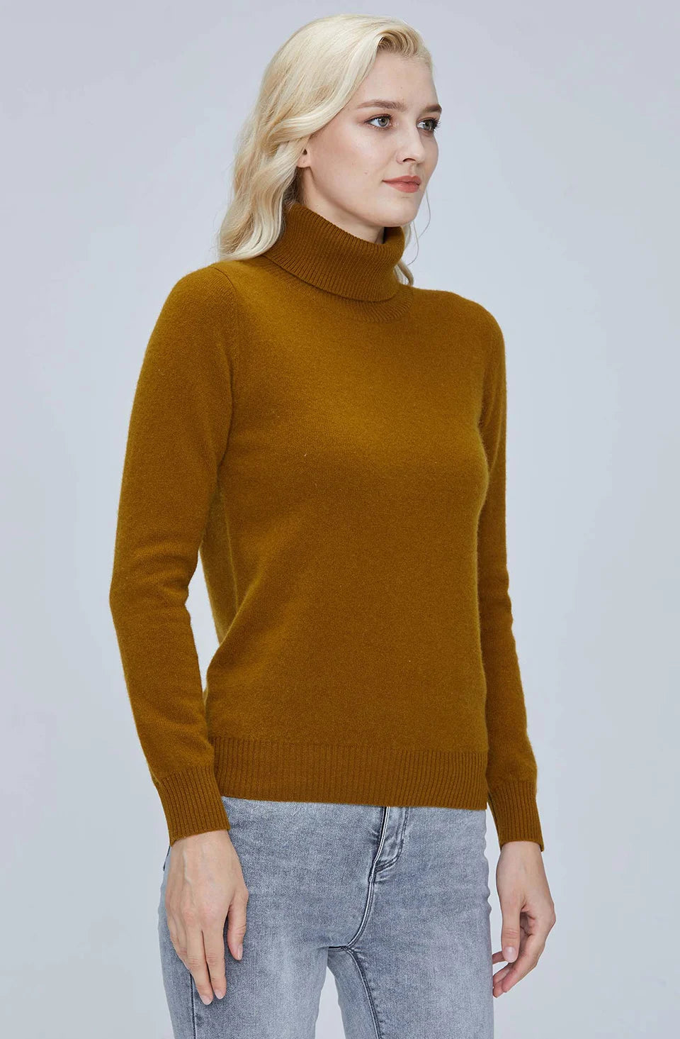 Suéter Mujer Lana Merino 100% - Jersey Cuello Alto Y2K Invierno