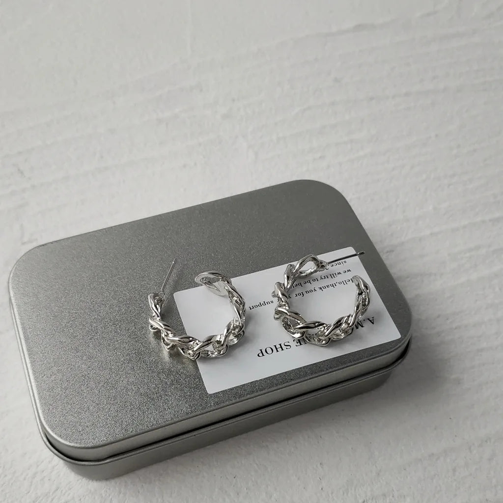 Pendientes Círculo Grande Dorado - Minimalistas Geométricos Redondos Mujer