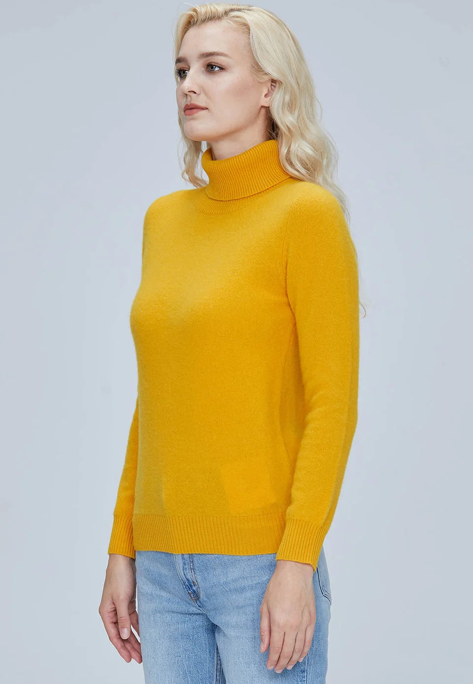 Suéter Mujer Lana Merino 100% - Jersey Cuello Alto Y2K Invierno