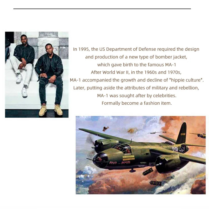 Chaqueta Bomber Primavera Unisex - Jacket Militar Varsity MA1