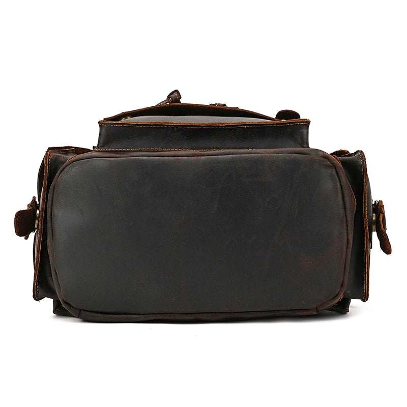 Mochila Cuero Genuino Hombre 2025 - Laptop 17 Pulgadas Viaje Daypack Grande