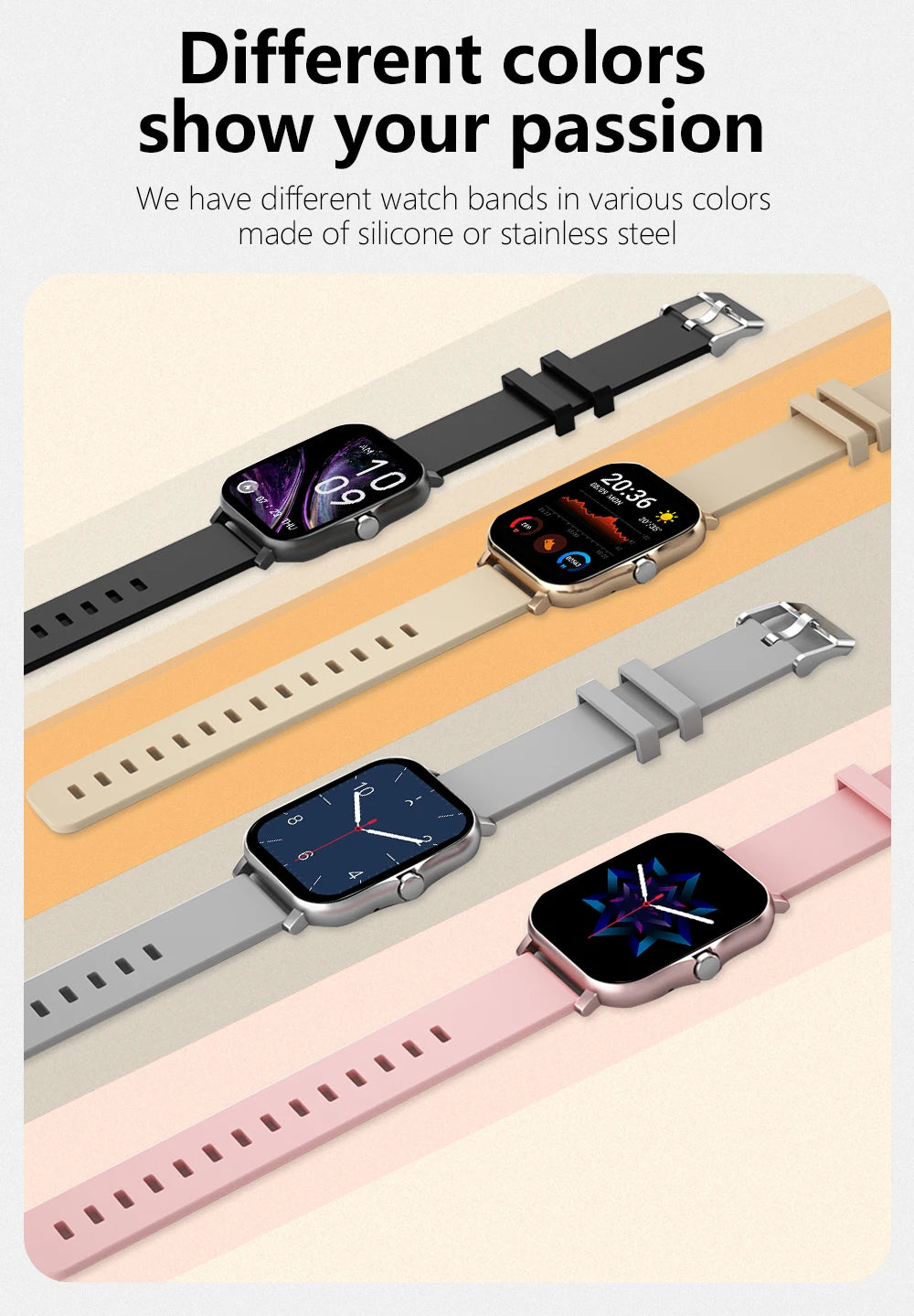 Smartwatch Pantalla Táctil Completa - Llamadas Bluetooth Música Android iOS