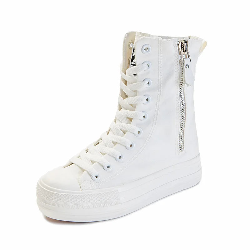 Zapatos Canvas Mujer Casual - Zapatillas Walking Planas Vulcanizadas Clásicas