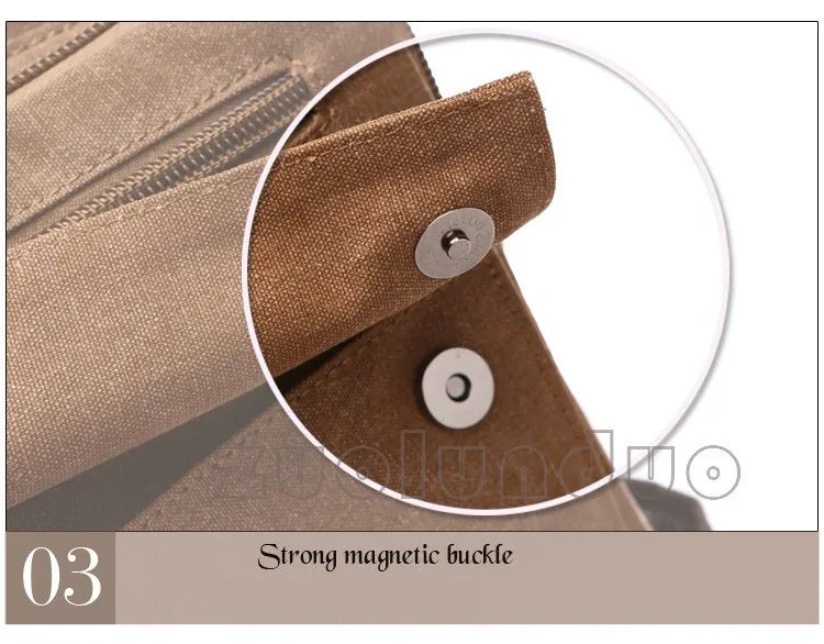 Mochila Canvas Vintage Hombre - Laptop Universidad Estudiante Escolar Adolescentes Gran Capacidad