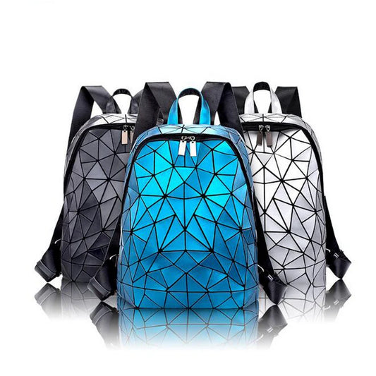 Mochila Mujer Fashion - Bolso Escolar Geométrico Viaje Para Mujer