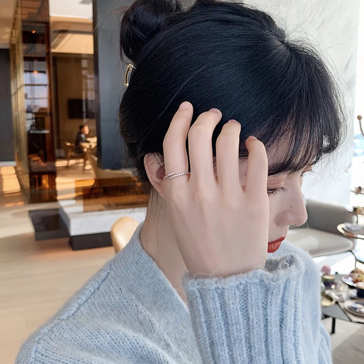 Anillos Geométricos Oro Rosa Minimalistas - Coreano Fashion Goth Mujer