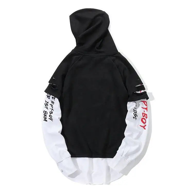 Sudadera Y2K Hombre Coreana - Hoodie Streetwear Hip Hop Anime Negro