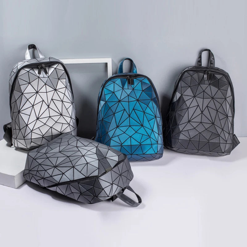 Mochila Mujer Fashion - Bolso Escolar Geométrico Viaje Para Mujer