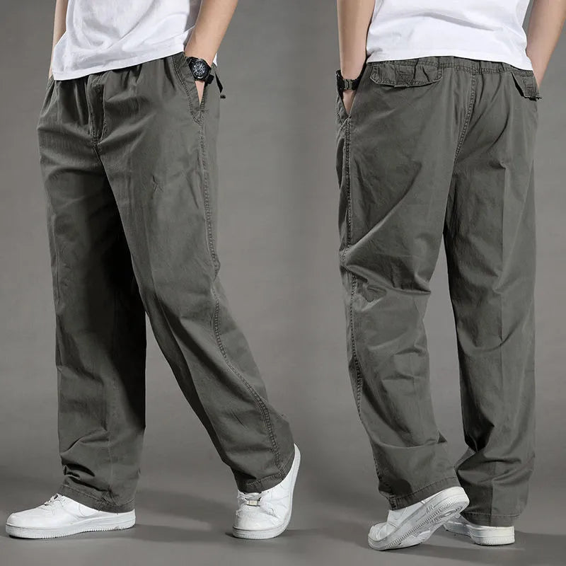 Pantalones Cargo Hombre Verano Primavera - Algodón Trabajo Talla Grande 6XL