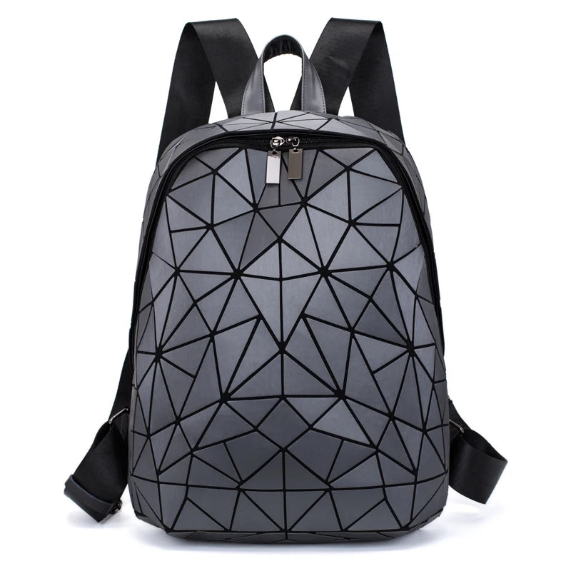 Mochila Mujer Fashion - Bolso Escolar Geométrico Viaje Para Mujer