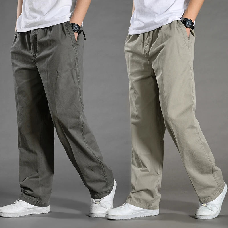 Pantalones Cargo Hombre Verano Primavera - Algodón Trabajo Talla Grande 6XL