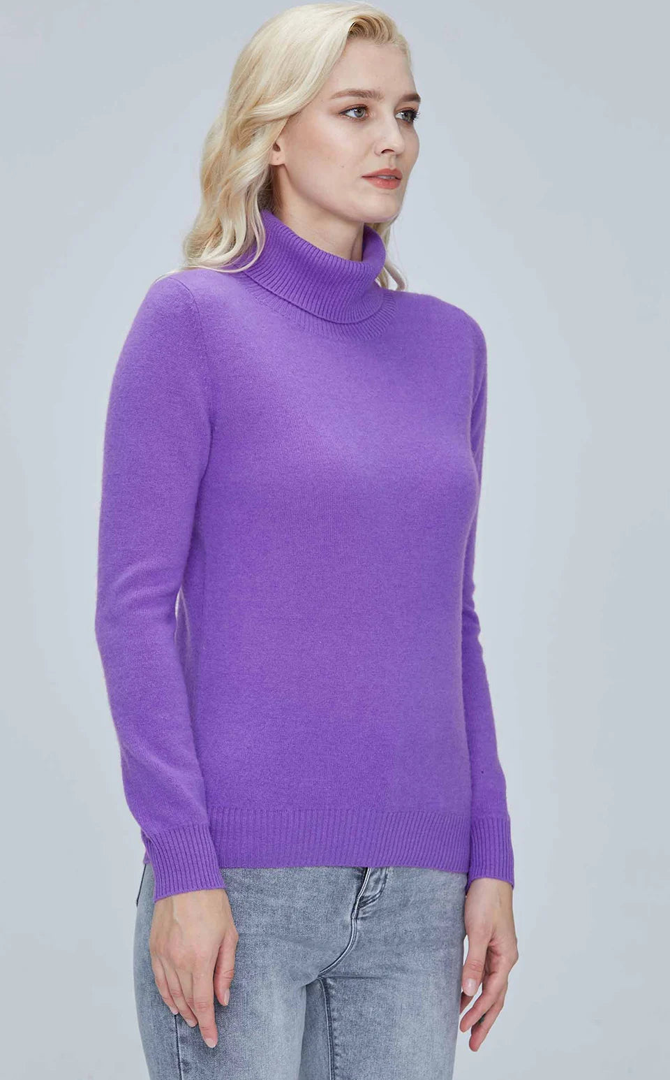 Suéter Mujer Lana Merino 100% - Jersey Cuello Alto Y2K Invierno