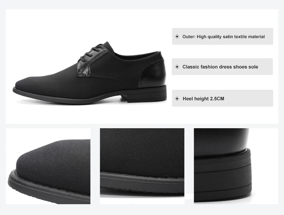 Zapatos Vestir Hombre BHKH Cordones - Casual Negro Business Trabajo Oficina Social